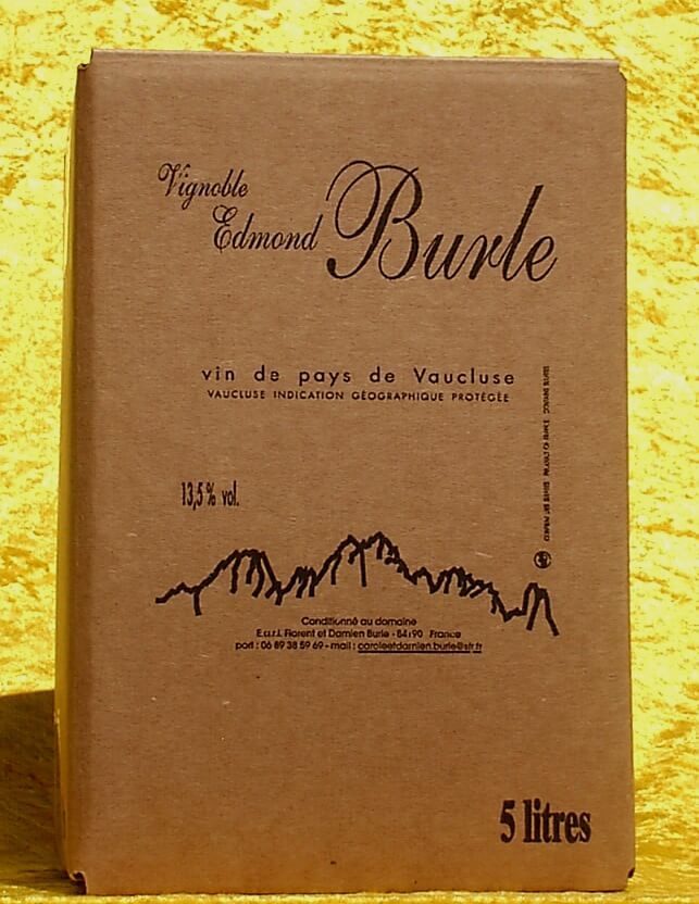 Rotwein im Bag in Box  Florent und Damien Burle  13,5% vol.  5 l